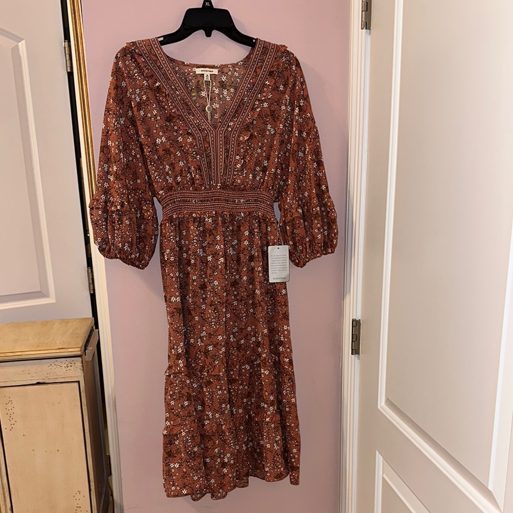 Floral Rust Dress